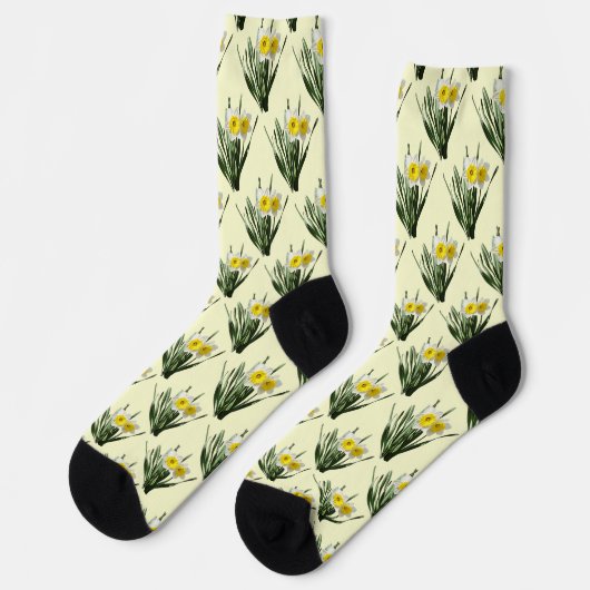 Scheues kleines Narzisse Socken (Linkes Detail)