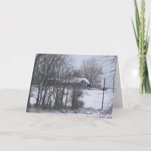 Scheune Feiertagskarte (Vorderseite)