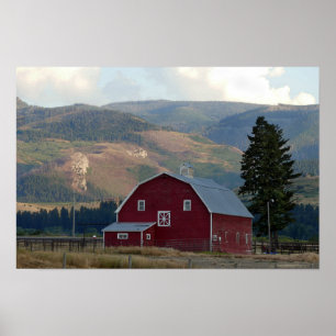 Scheune in Bozeman, Montana Poster