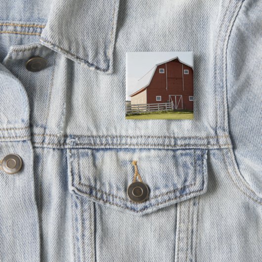 Scheune in der ländlichen Landschaft Button (Beispiel)