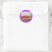 Scheune mit Reis Runder Aufkleber (Tasche)