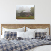 Scheune mit rotem Traktor Leinwanddruck (Insitu (Schlafzimmer))