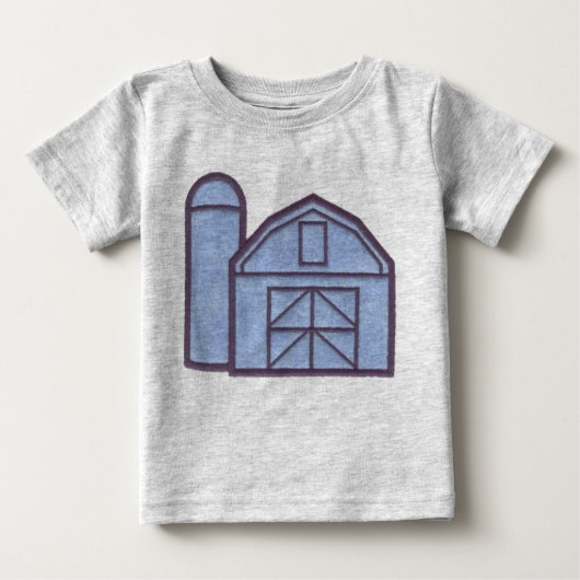 Scheune und Silo Baby T-shirt (Vorderseite)