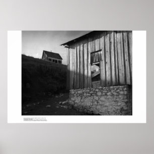 Scheune und Steinmetzarbeit, im März 1962 Poster