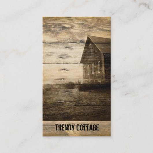 Scheunen-Bauernhauskabine des ursprünglichen Visitenkarte (Vorderseite)