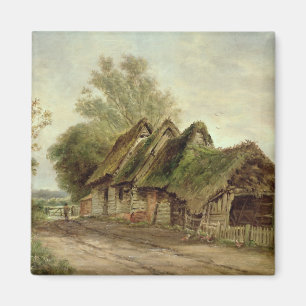 Scheunen bei Flatford (Öl auf Leinwand) Magnet