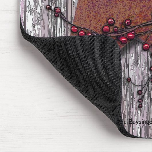 Scheunen-Bretter mit verrostetem Stern Mousepad (Ecke)