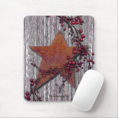 Scheunen-Bretter mit verrostetem Stern Mousepad (Mit Mouse)