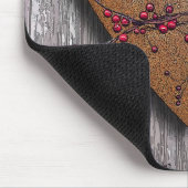 Scheunen-Bretter verrosteten Herz Mousepad (Ecke)