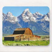 Scheunen großartige Tetons Berge Mousepad (Vorne)