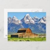 Scheunen großartige Tetons Berge Postkarte (Vorne/Hinten)