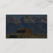 Scheunen großartige Tetons Berge Visitenkarte (Rückseite)