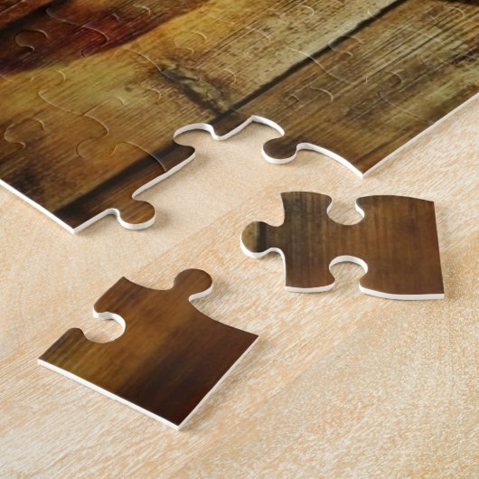 Scheunen-Holz-Weißwedelhirsch des Outdoorsman Puzzle (Seite)