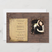 Scheunen-hölzerne Schönheits-Abschluss-Mitteilung Einladung (Vorderseite)