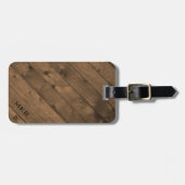 Scheunen-hölzerner Umbau mit Lederband Gepäckanhänger (Vorderseite horizontal)