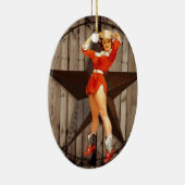 Scheunen-hölzernes einziges Stern-Western-Land Keramikornament (Rechts)