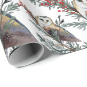 Scheunen in einem jungen Baumwald Geschenkpapier (Rolleneckpunkt)