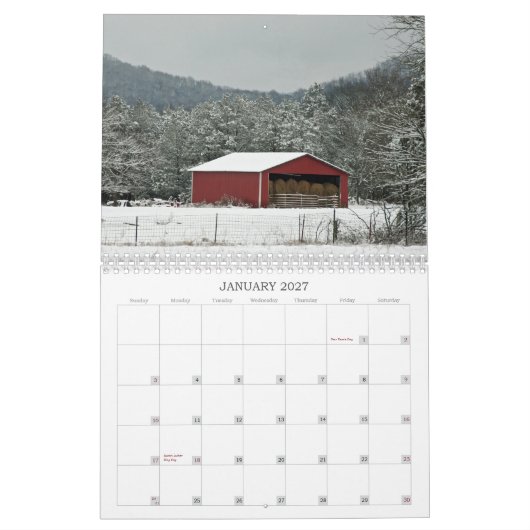 SCHEUNEN KALENDER (Jan 2027)