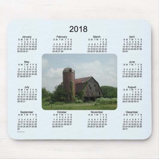 Scheunen-Kalender 2018 durch Janz Mausunterlage Mousepad (Vorne)