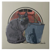 Scheunen-Katze Fliese (Vorderseite)