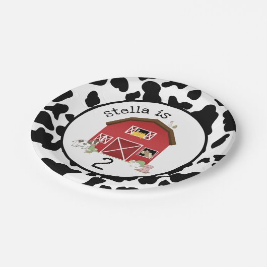 Scheunen-Platte Pappteller (Schrägansicht)