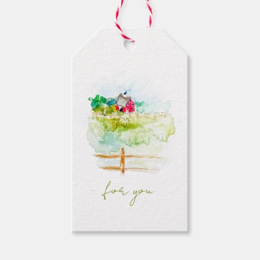 Scheunen-Tag Geschenkanhänger (Vorderseite)