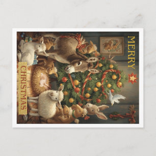 Scheunen-Weihnachts-Festpostkarte Feiertagspostkarte