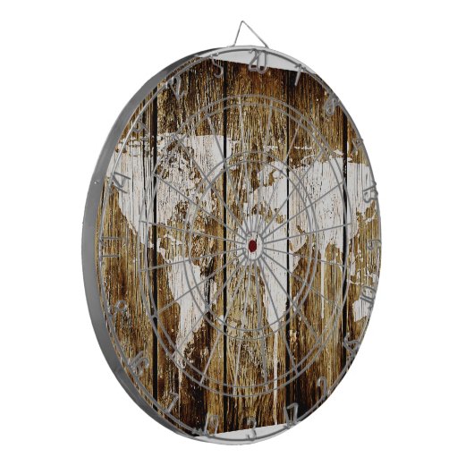 Scheunen-Weltkarte 2 Dartscheibe (Vorderseite Links)