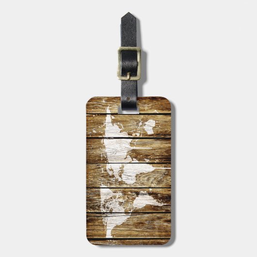 Scheunen-Weltkarte 2 Gepäckanhänger (Vorderseite vertikal)