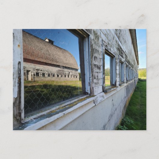 Scheunen-Zwilling-Reflexion Postkarte (Vorderseite)