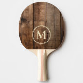 Scheunenbodenbretter Monogramm Tischtennis Schläger (Vorderseite)