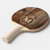 Scheunenbodenbretter Monogramm Tischtennis Schläger (Vorderseite)