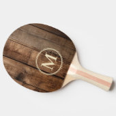 Scheunenbodenbretter Monogramm Tischtennis Schläger (Seitenansicht)