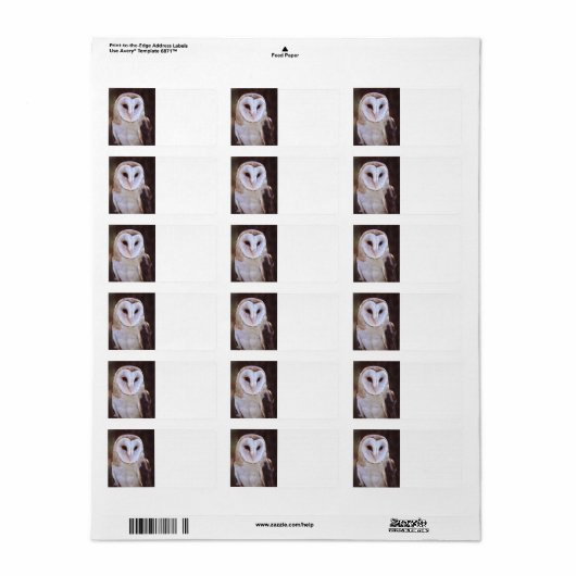 Scheuneneule Adressaufkleber (Vorne)