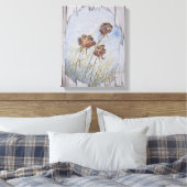 Scheunenholz-Rosen Leinwanddruck (Insitu (Schlafzimmer))