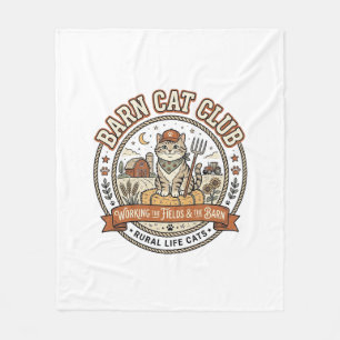 Scheunenkatzenclub Katze Bauernhof Tier Mashup Kat Fleecedecke