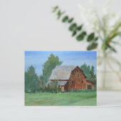 Scheunenmalerei Aquarell  Postkarte (Stehend Vorderseite)