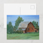 Scheunenmalerei Aquarell  Postkarte (Vorne/Hinten)