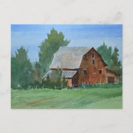 Scheunenmalerei Aquarell  Postkarte