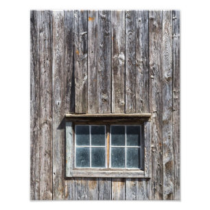 Scheunenseite mit Fenster Fotodruck