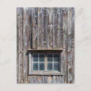 Scheunenseite mit Fenster Postkarte
