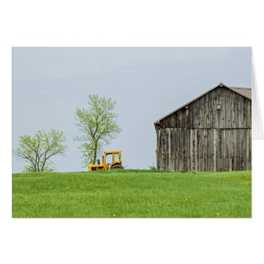 Scheunenszene mit Traktor (Vorderseite (Horizontal))