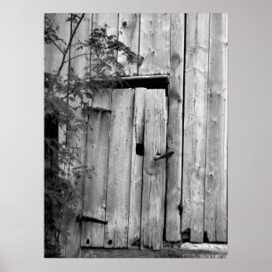 Scheunentor mit Baum Poster