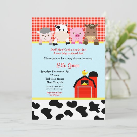 Scheunenyard Einladung (Stehend Vorderseite)