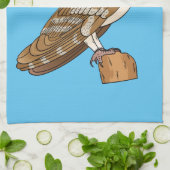 Scheuneule Vogel Cartoon-Illustration Geschirrtuch (Gefaltet)