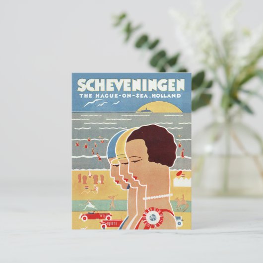 Scheveningen Beach Postkarte (Stehend Vorderseite)