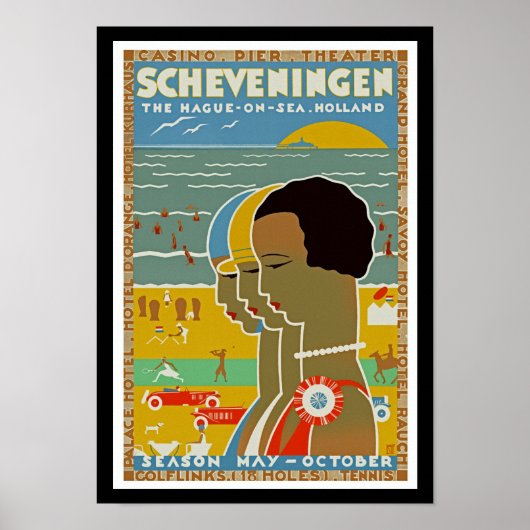 Scheveningen ~ Den Haag auf See, Holland Poster (Vorne)