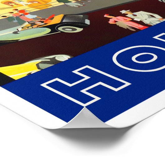 Scheveningen Holland Vintage Reise Poster (Ecke)