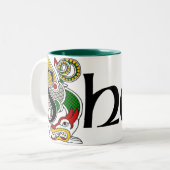 Schibaum-keltische Drache-Tasse Zweifarbige Tasse (Vorderseite Links)