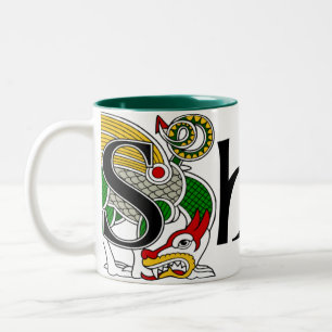 Schibaum-keltische Drache-Tasse Zweifarbige Tasse
